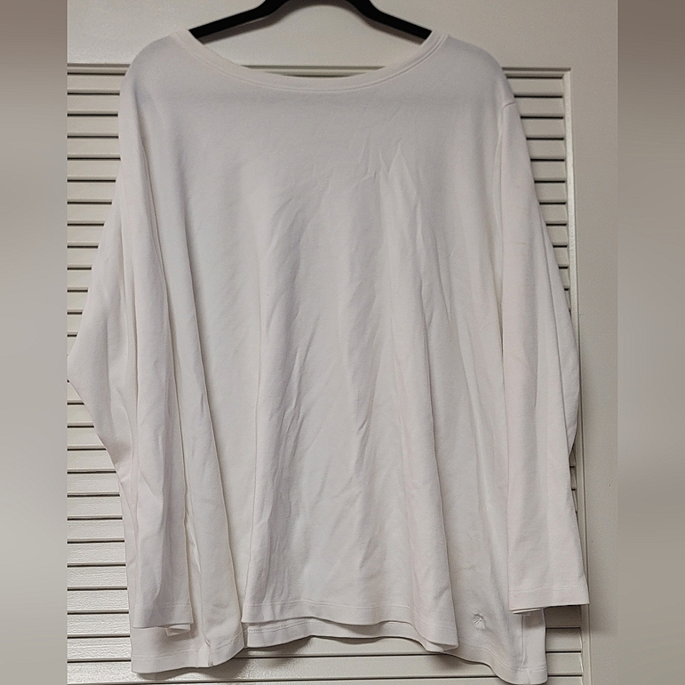 Issac Mizrahi  - (Plus-Size) White Long-Sleeve Top